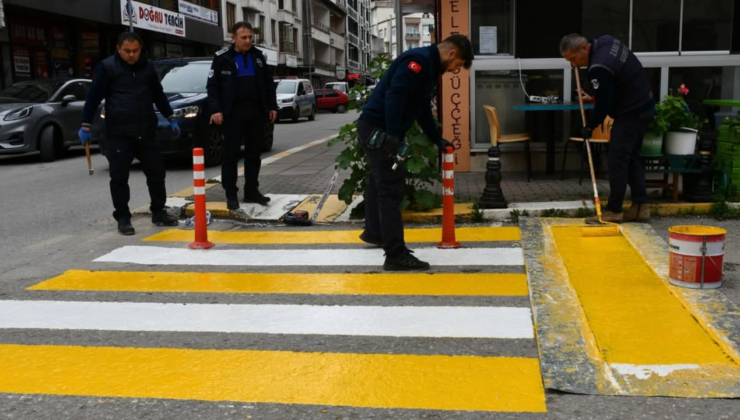 Akçakoca’da Yaya Geçitlerinde Düzenleme Çalışması Başladı